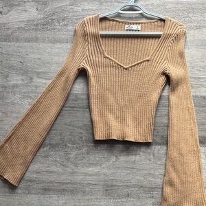 Hollister Knit Bell Sleeve Top